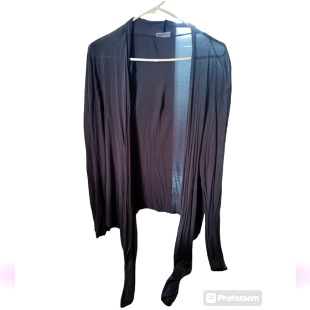 Free to Live Women's dark gray lightweight long sleeve cardigan